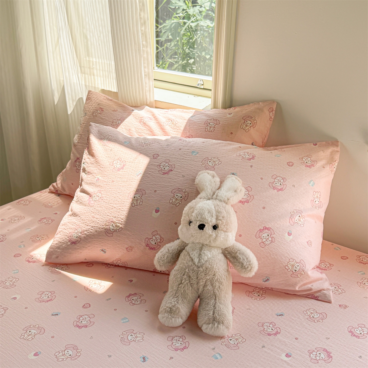 91家纺网 家纺一手货源 找家纺 （总）多品家纺 2025新款超柔云感双层纱单枕套 