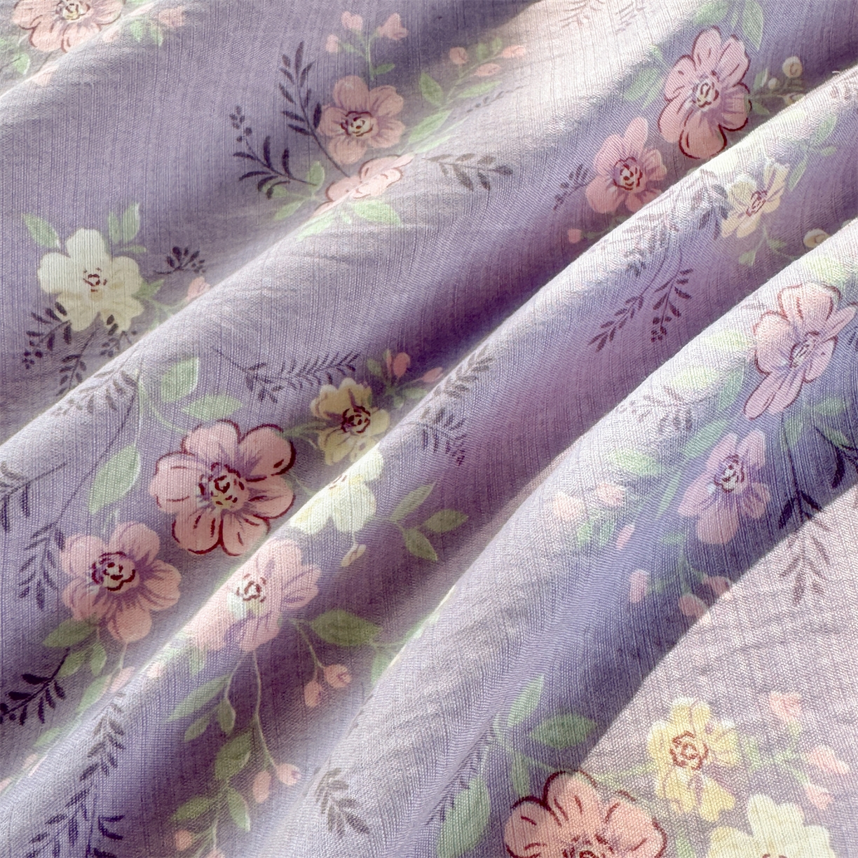 91家纺网 家纺一手货源 找家纺 多品家纺 2025新款超柔云感双层纱单枕套  紫烟