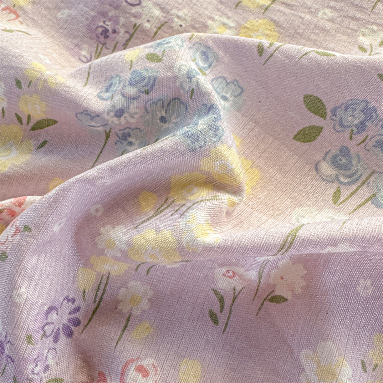 91家纺网 家纺一手货源 找家纺 多品家纺 2025新款超柔云感双层纱单枕套  梦境紫