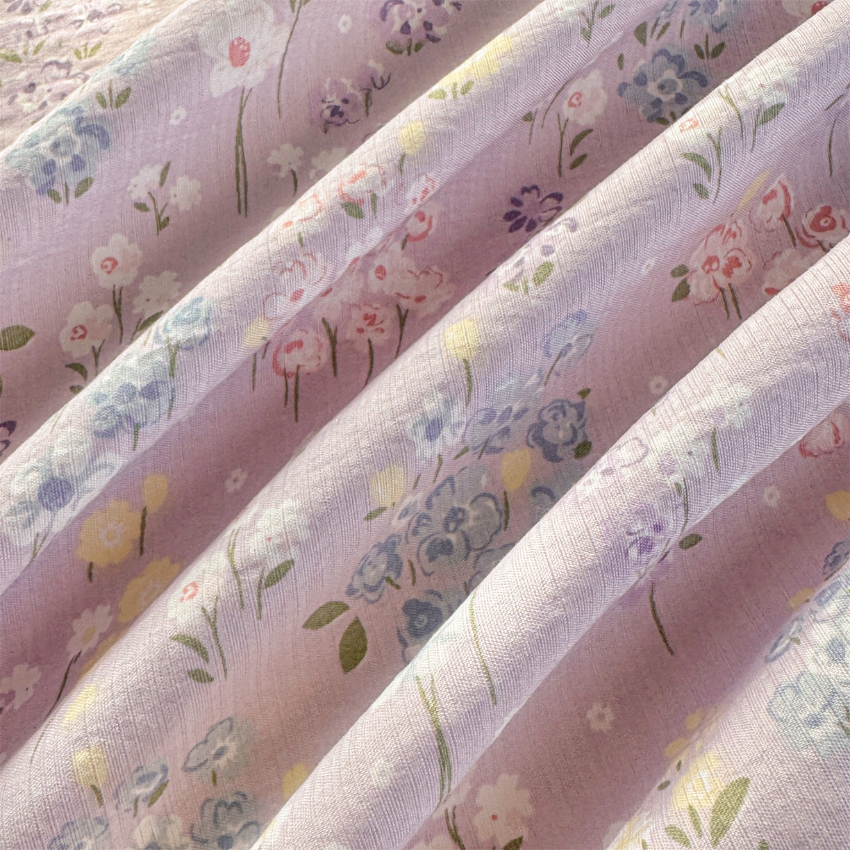 91家纺网 家纺一手货源 找家纺 多品家纺 2025新款超柔云感双层纱单枕套  梦境紫