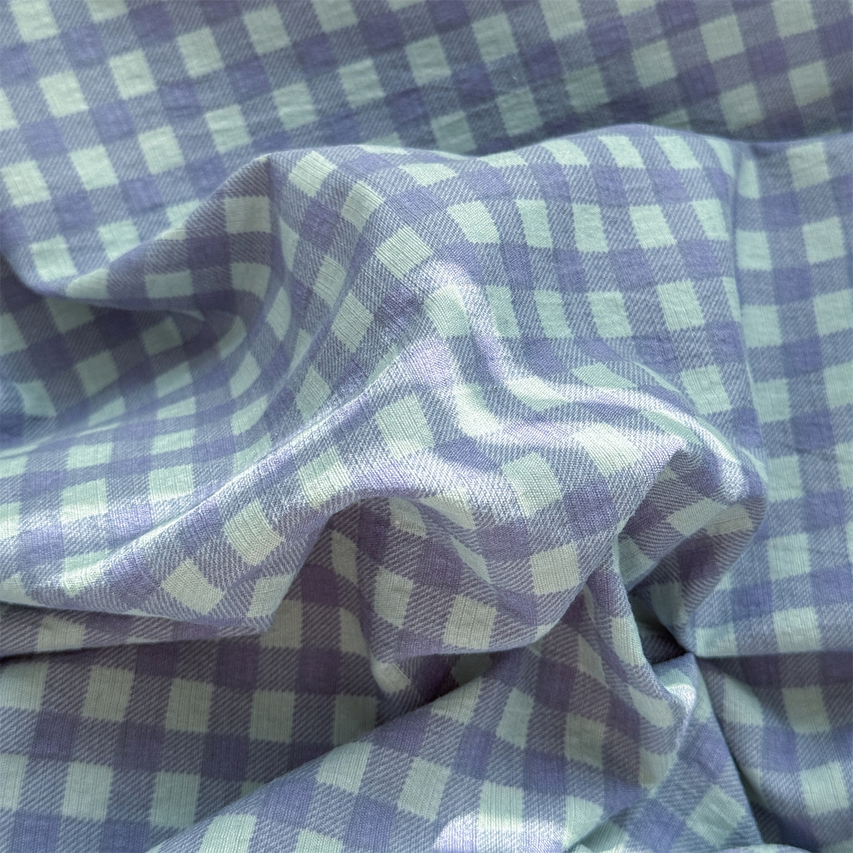 91家纺网 家纺一手货源 找家纺 多品家纺 2025新款超柔云感双层纱单枕套  绿格