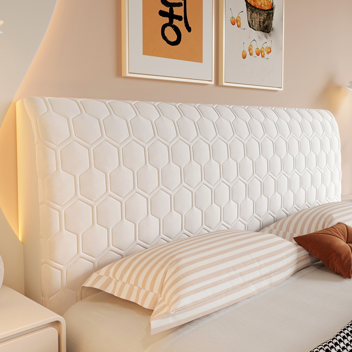 91家纺网 家纺一手货源 找家纺 （总）沐沐家纺 2026新款乳胶六边形床头罩