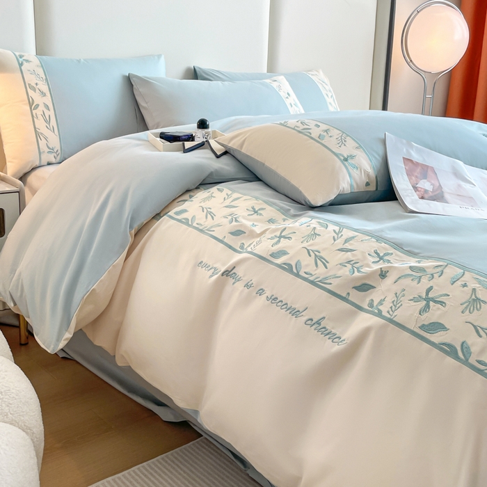 91家纺网 家纺一手货源 找家纺 （总）桃园 2025新款纯棉全棉长绒棉磨毛不掉毛四件套高端礼盒--花漾系列（包含买家秀）