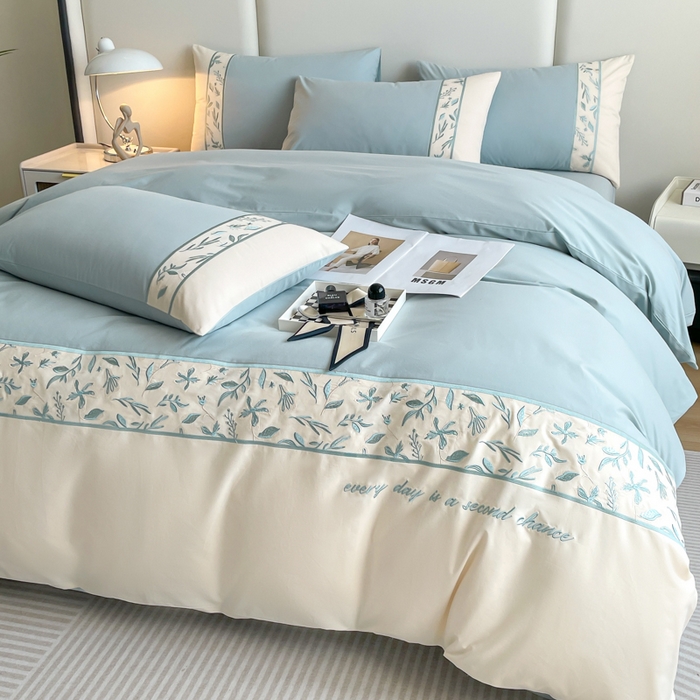 91家纺网 家纺一手货源 找家纺 （总）桃园 2025新款纯棉全棉长绒棉磨毛不掉毛四件套高端礼盒--花漾系列（包含买家秀）