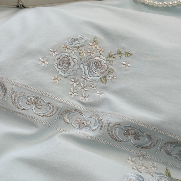 91家纺网 家纺一手货源 找家纺 （总）紫桐 Lila lndus2025新款绣花款四件套-知许