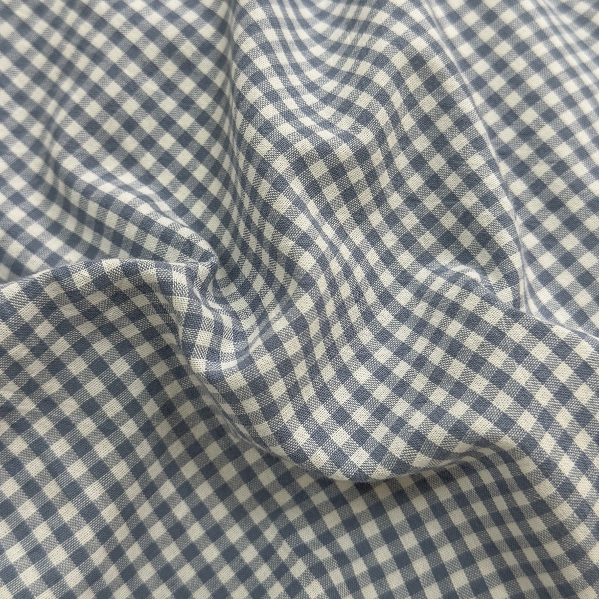 91家纺网 家纺一手货源 找家纺 晚依家纺 2025新款A类全棉色织水洗棉四件套纯棉格子纯色被套学生宿舍三件套定制定做 密格-浅蓝