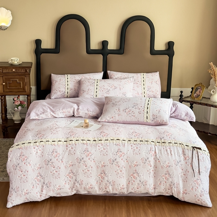 91家纺网 家纺一手货源 找家纺 （总）可思家纺2025新款云感木棉皱皱纱四件套