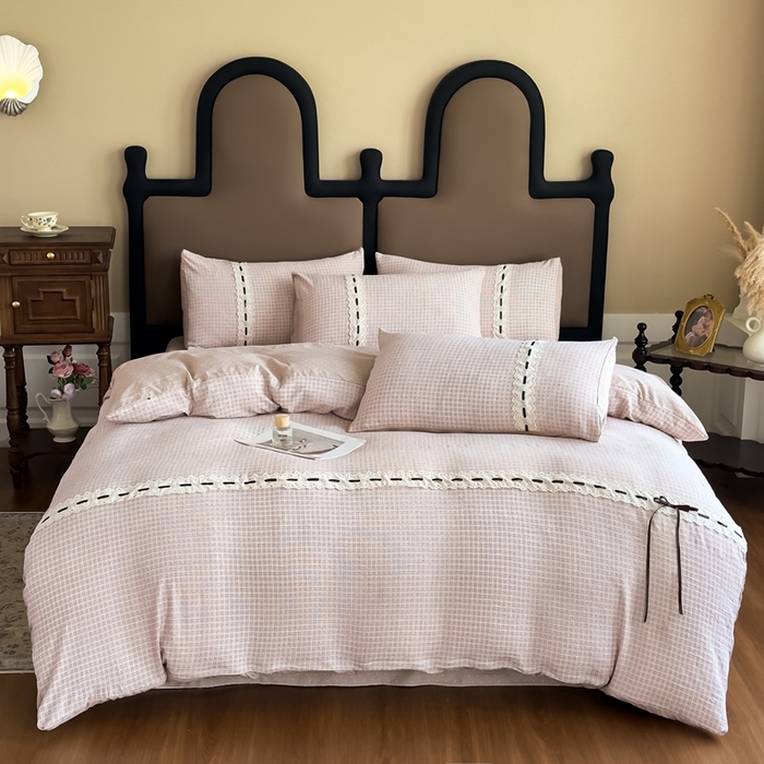 91家纺网 家纺一手货源 找家纺 （总）可思家纺2025新款云感木棉皱皱纱四件套