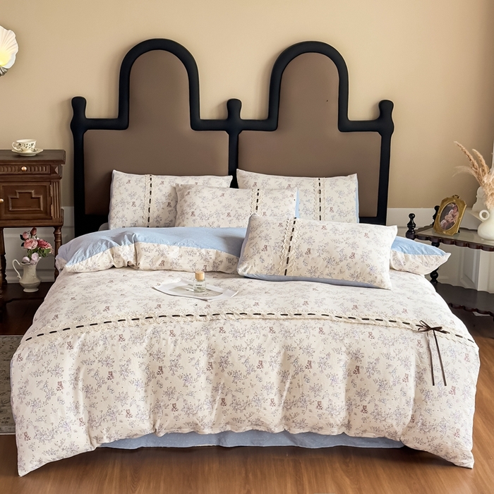 91家纺网 家纺一手货源 找家纺 （总）可思家纺2025新款云感木棉皱皱纱四件套