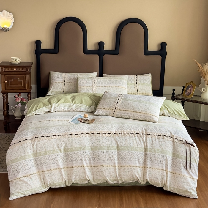 91家纺网 家纺一手货源 找家纺 （总）可思家纺2025新款云感木棉皱皱纱四件套