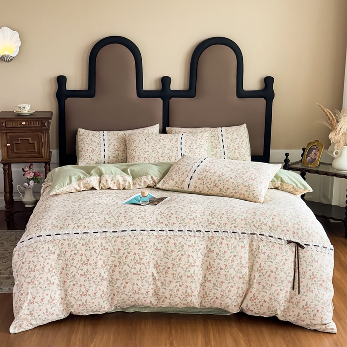 91家纺网 家纺一手货源 找家纺 （总）可思家纺2025新款云感木棉皱皱纱四件套