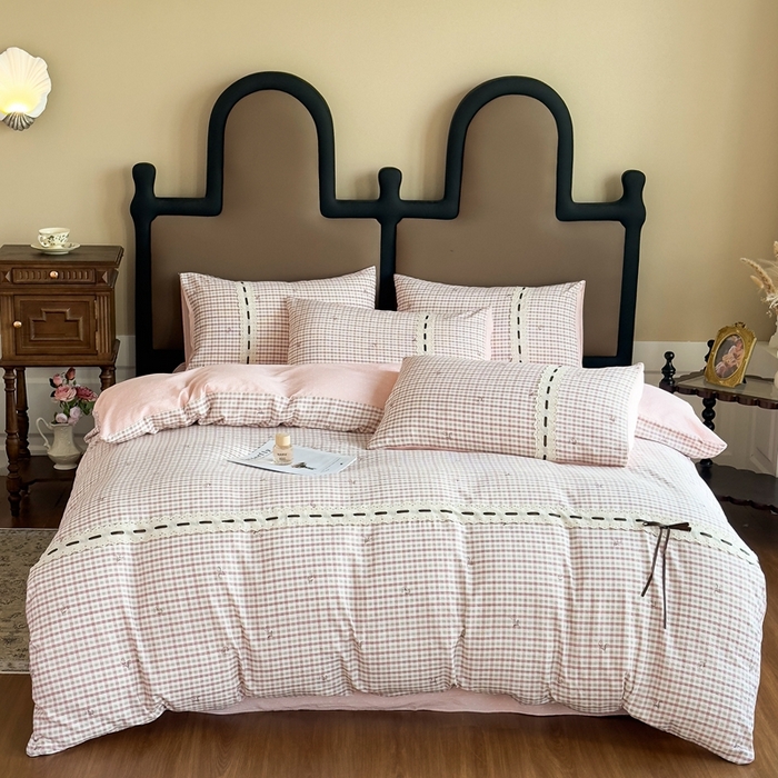 91家纺网 家纺一手货源 找家纺 （总）可思家纺2025新款云感木棉皱皱纱四件套