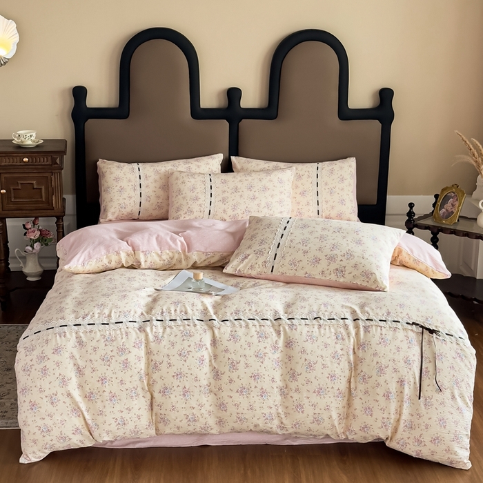 91家纺网 家纺一手货源 找家纺 （总）可思家纺2025新款云感木棉皱皱纱四件套