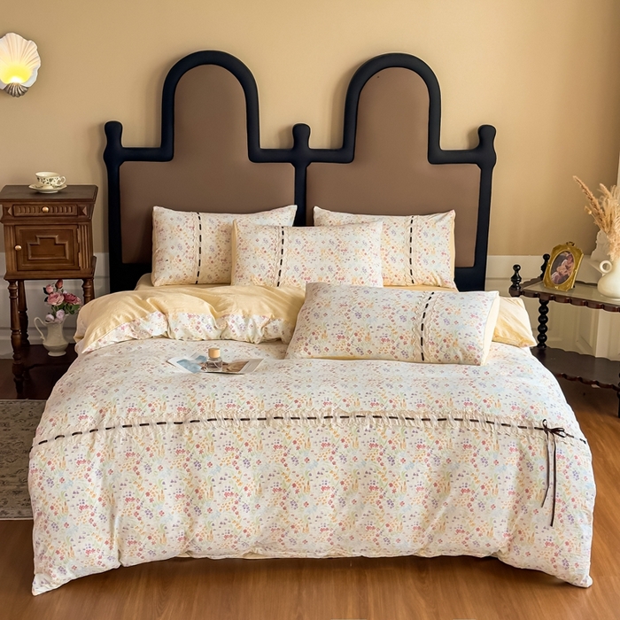 91家纺网 家纺一手货源 找家纺 （总）可思家纺2025新款云感木棉皱皱纱四件套