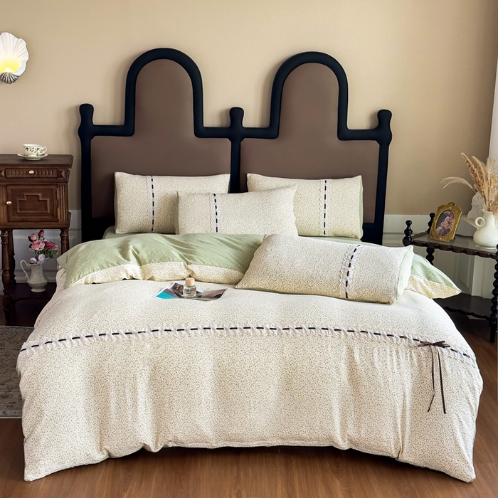 91家纺网 家纺一手货源 找家纺 （总）可思家纺2025新款云感木棉皱皱纱四件套