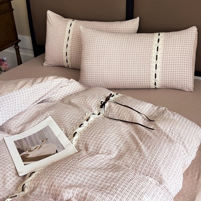 91家纺网 家纺一手货源 找家纺 （总）可思家纺2025新款云感木棉皱皱纱四件套