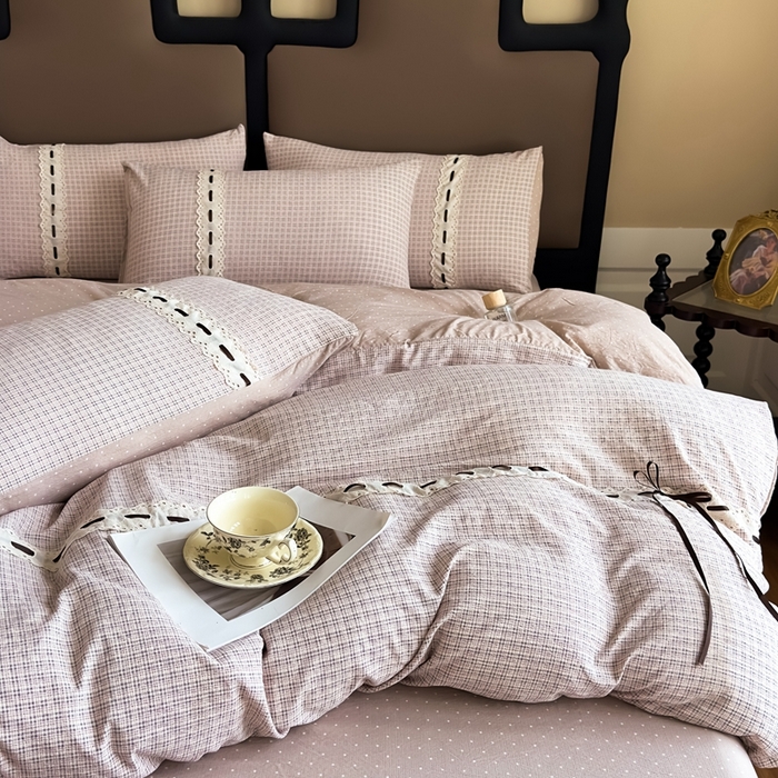 91家纺网 家纺一手货源 找家纺 （总）可思家纺2025新款云感木棉皱皱纱四件套