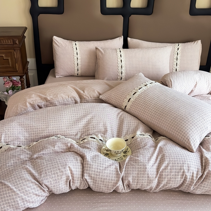 91家纺网 家纺一手货源 找家纺 （总）可思家纺2025新款云感木棉皱皱纱四件套