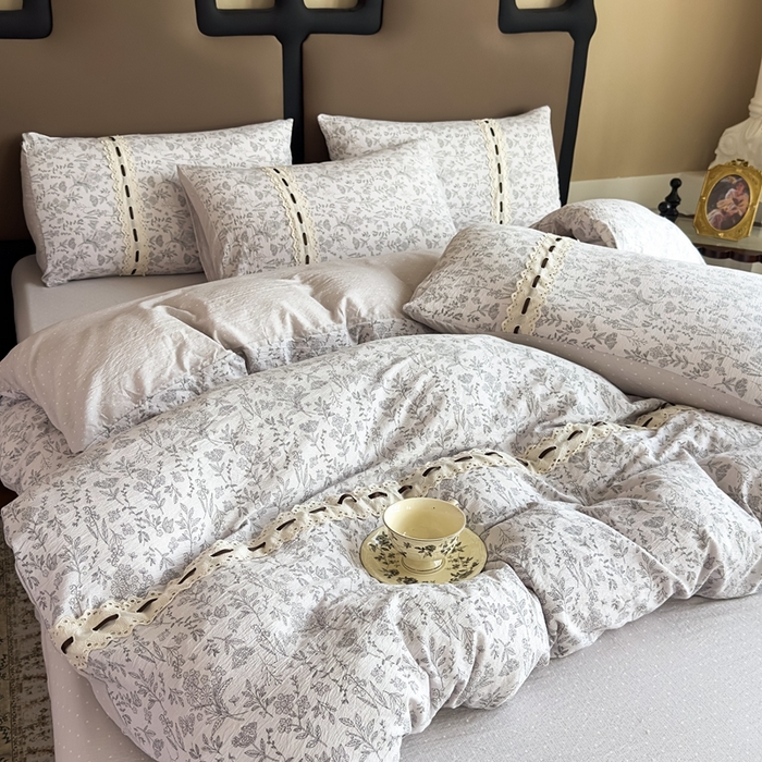 91家纺网 家纺一手货源 找家纺 可思家纺2025新款云感木棉皱皱纱四件套 贝拉