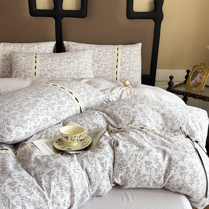 91家纺网 家纺一手货源 找家纺 可思家纺2025新款云感木棉皱皱纱四件套 贝拉