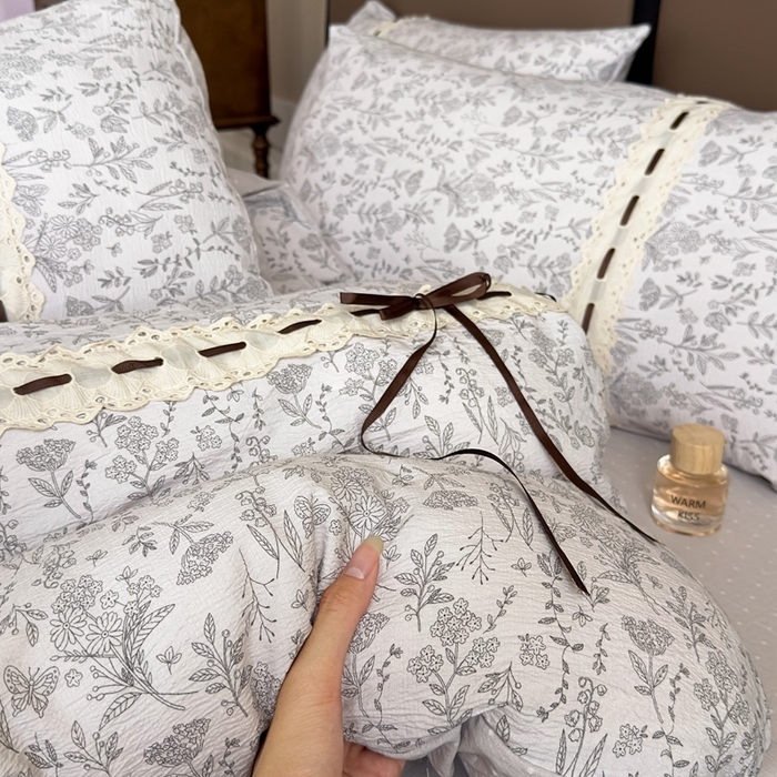 91家纺网 家纺一手货源 找家纺 可思家纺2025新款云感木棉皱皱纱四件套 贝拉