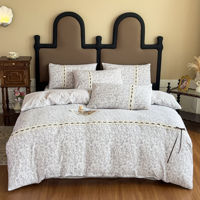 可思家纺2025新款云感木棉皱皱纱四件套 贝拉