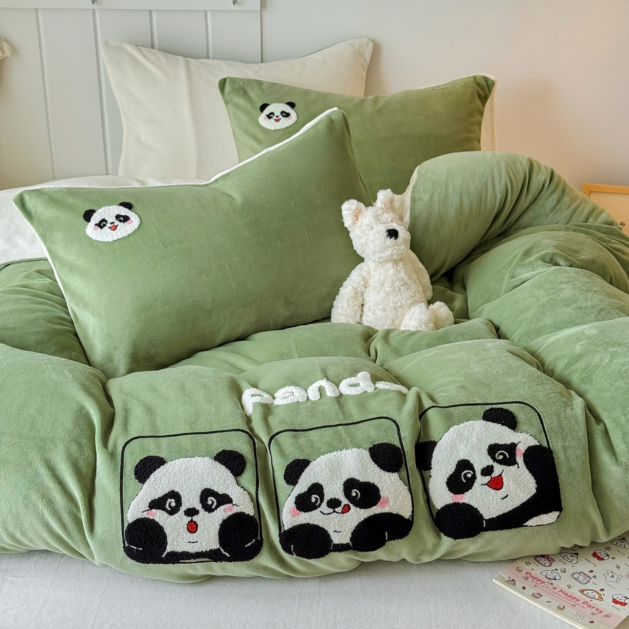 91家纺网 家纺一手货源 找家纺 （总）莱凯家纺 2025新款毛巾绣牛奶绒四件套