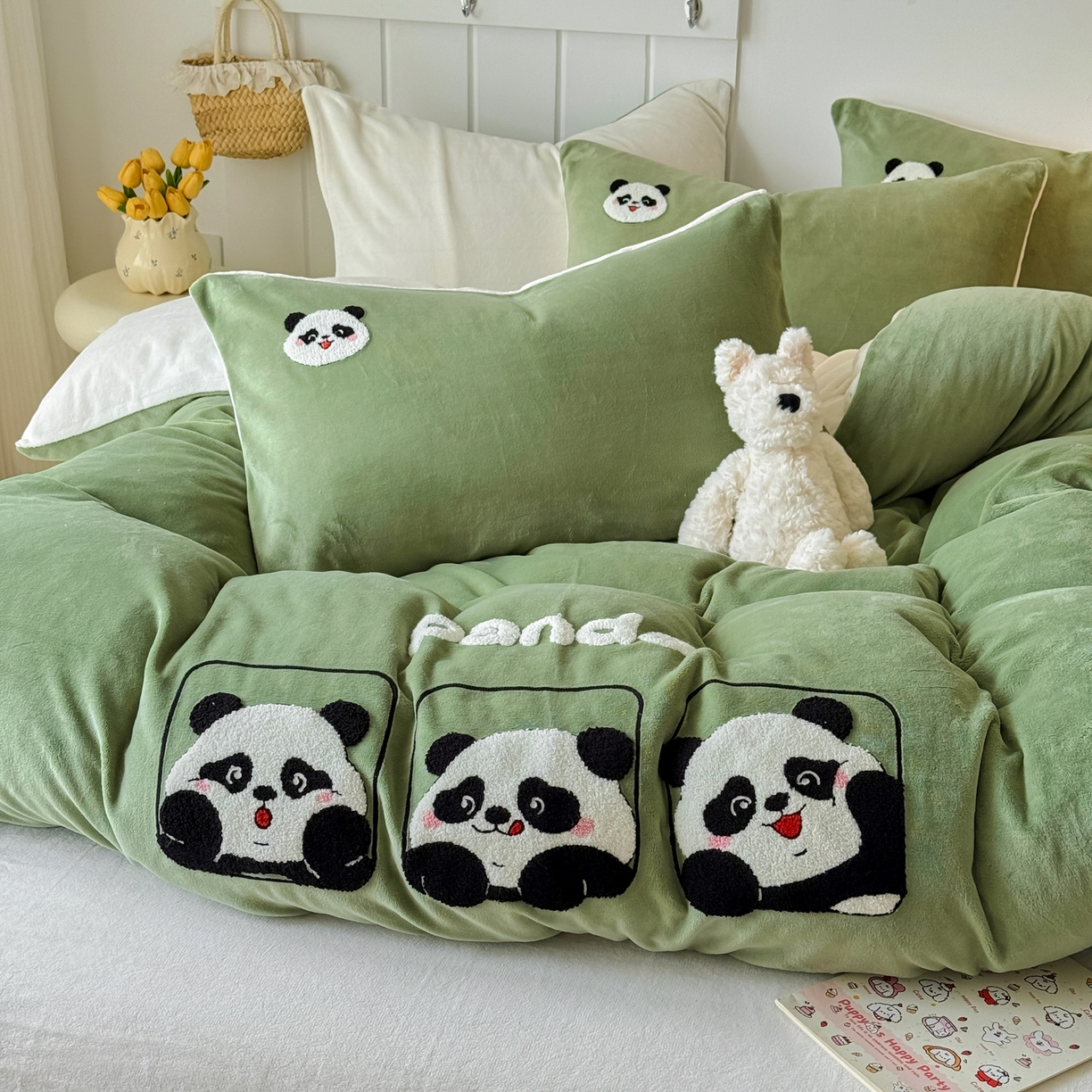 91家纺网 家纺一手货源 找家纺 （总）莱凯家纺 2025新款毛巾绣牛奶绒四件套