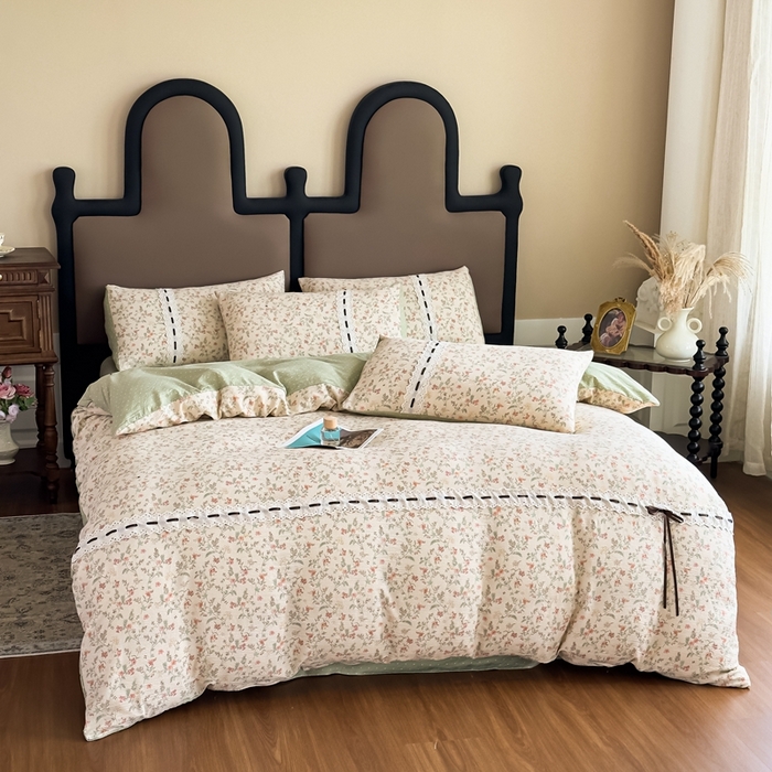 91家纺网 家纺一手货源 找家纺 可思家纺2025新款云感木棉皱皱纱四件套 梦华录