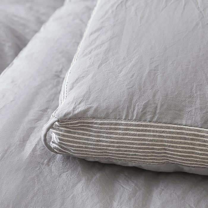 91家纺网 家纺一手货源 找家纺 鸣创 2025新款100%新疆棉花被无印风冬被被芯立体被子春秋被直播 新疆棉-灰色