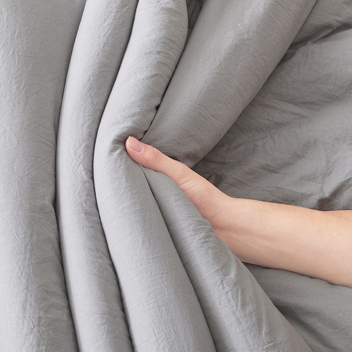 91家纺网 家纺一手货源 找家纺 鸣创 2025新款100%新疆棉花被无印风冬被被芯立体被子春秋被直播 新疆棉-灰色