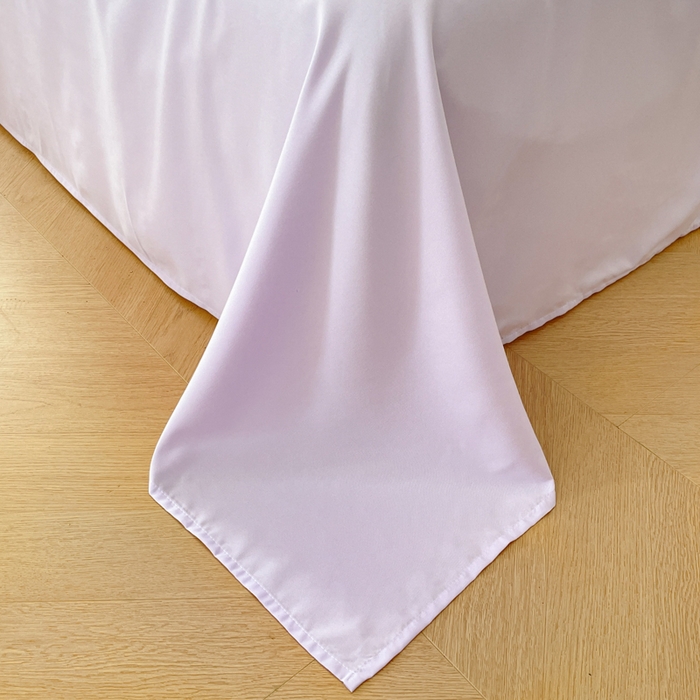 91家纺网 家纺一手货源 找家纺 易禾家纺 2025新款韩版小清新毛巾绣水洗棉四件套学生宿舍三件套铃兰小兔系列（专板花型） 铃兰小兔-紫