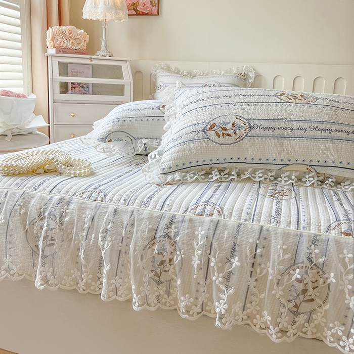 91家纺网 家纺一手货源 找家纺 麒豆豆 2025新款泡泡棉印花床笠 花莫