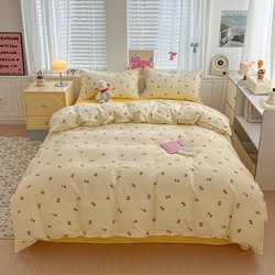 91家纺网 家纺一手货源 找家纺 （总）布可家纺 2025新款水洗磨毛印花四件套,雏菊KT,粉粉KT,蝴蝶结KT,开心生活,睡梦,甜筒KT,Kt乐园