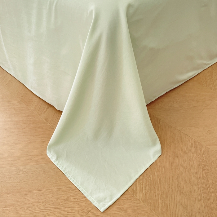 91家纺网 家纺一手货源 找家纺 易禾家纺 2025新款韩版小清新毛巾绣水洗棉四件套学生宿舍三件套铃兰小兔系列（专板花型） 铃兰小兔-浅绿