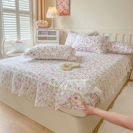 91家纺网 家纺一手货源 找家纺 （总）麒豆豆 2025新款泡泡棉印花床笠