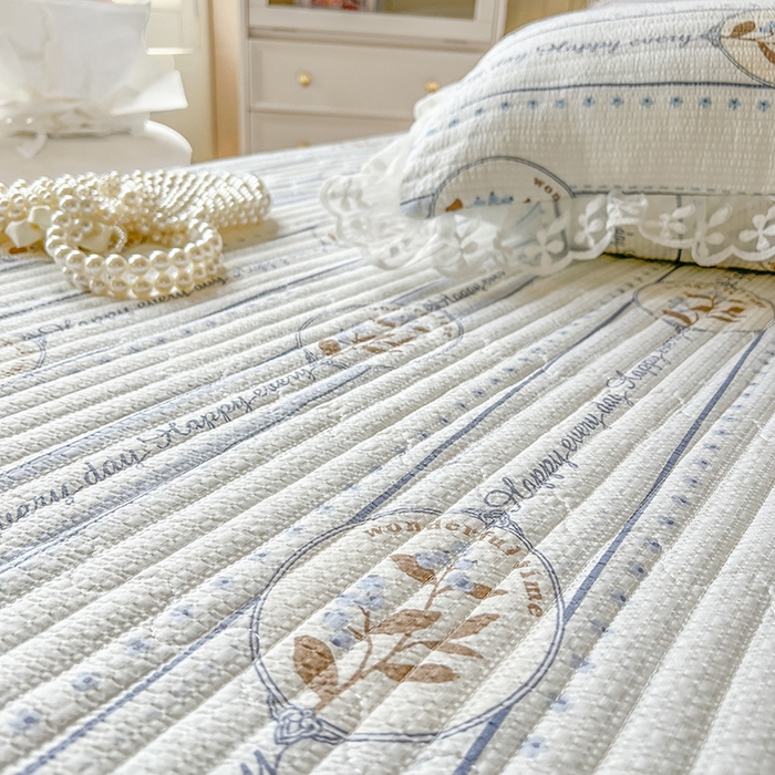 91家纺网 家纺一手货源 找家纺 麒豆豆 2025新款泡泡棉印花床笠 花莫