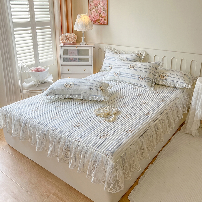 91家纺网 家纺一手货源 找家纺 麒豆豆 2025新款泡泡棉印花床笠 花莫