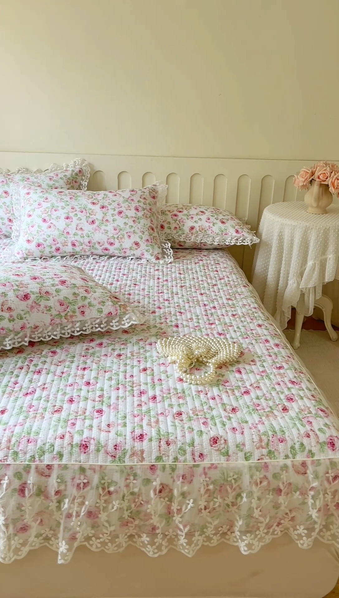 91家纺网 家纺一手货源 找家纺 麒豆豆 2025新款泡泡棉印花床笠 悠悠花海