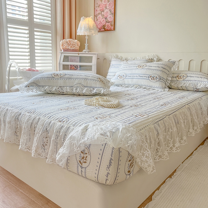 91家纺网 家纺一手货源 找家纺 麒豆豆 2025新款泡泡棉印花床笠 花莫