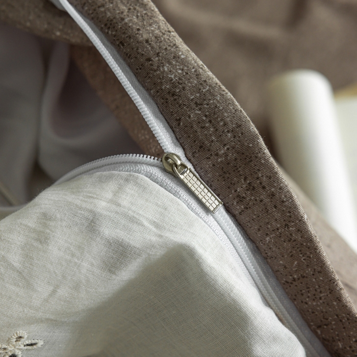 91家纺网 家纺一手货源 找家纺 迷尚家居 2025新款复古色织仿棉麻全棉花边四件套 玉环-棉麻