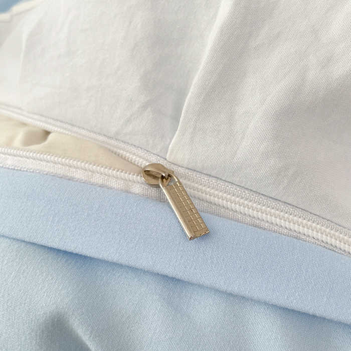 91家纺网 家纺一手货源 找家纺 易禾家纺 2025新款韩版小清新毛巾绣水洗棉四件套学生宿舍三件套铃兰小兔系列（专板花型） 铃兰小兔-蓝