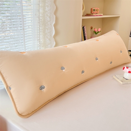 91家纺网 家纺一手货源 找家纺 圣比熊 2025新款水洗棉刺绣双人夹棉枕套加厚学生情侣1.5m枕头套1.8米枕芯套 蘑菇屋-奶茶咖