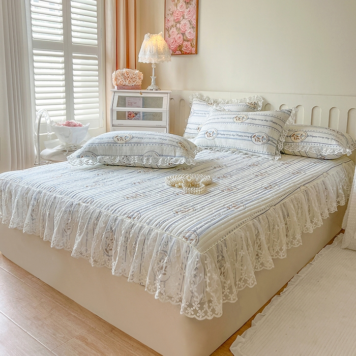 91家纺网 家纺一手货源 找家纺 麒豆豆 2025新款泡泡棉印花床笠 花莫