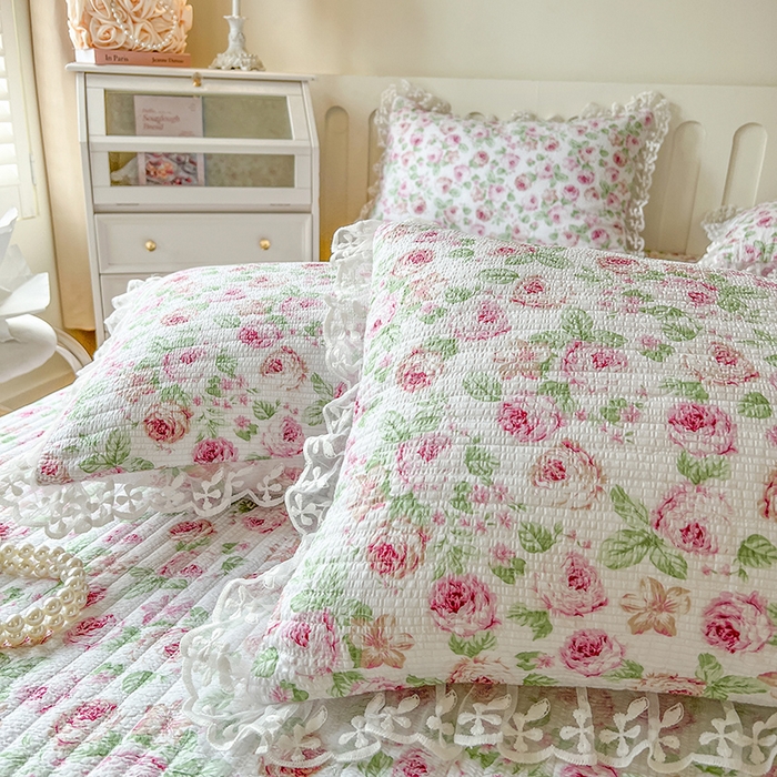 91家纺网 家纺一手货源 找家纺 麒豆豆 2025新款泡泡棉印花床笠 悠悠花海