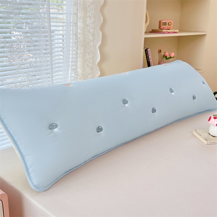 91家纺网 家纺一手货源 找家纺 圣比熊 2025新款水洗棉刺绣双人夹棉枕套加厚学生情侣1.5m枕头套1.8米枕芯套 蘑菇屋-星空蓝