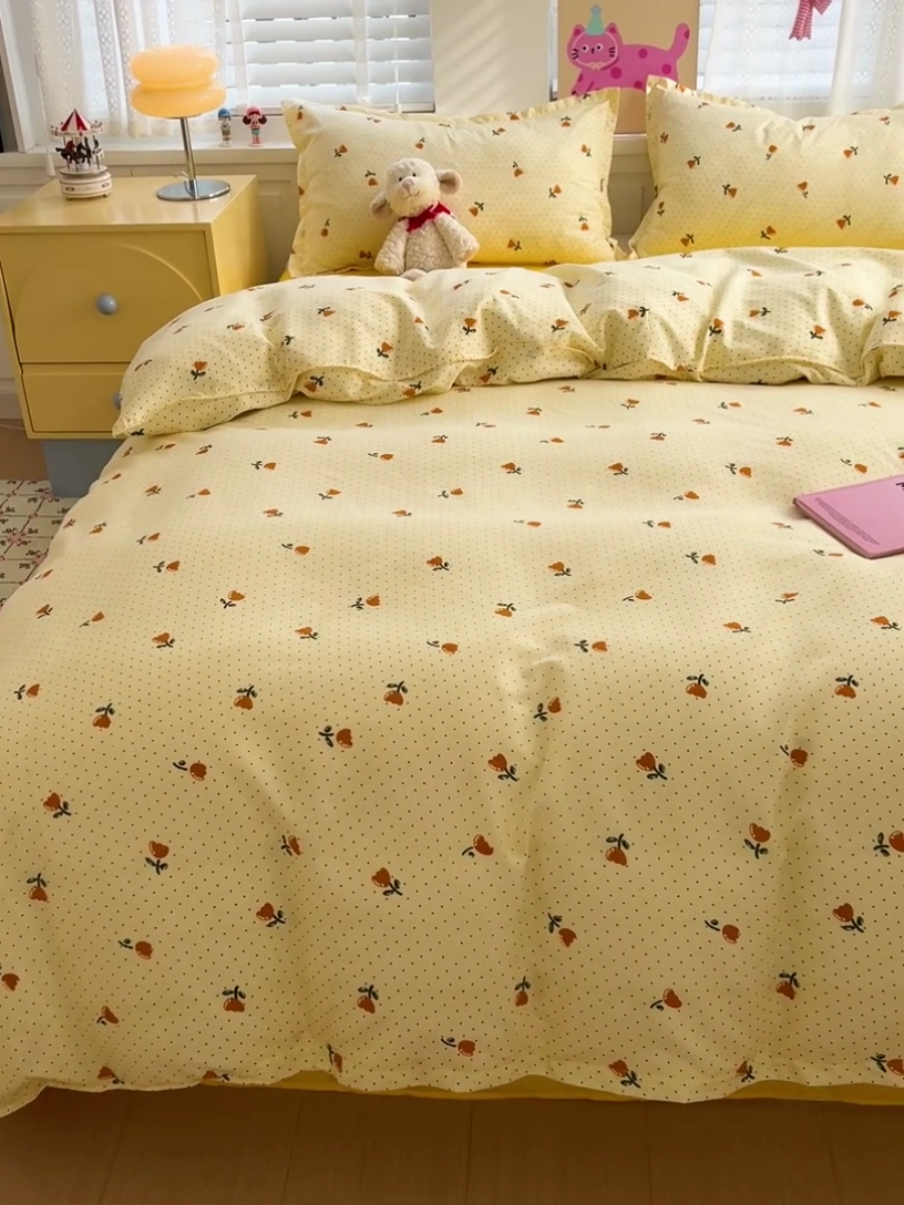 91家纺网 家纺一手货源 找家纺 （总）布可家纺 2025新款水洗磨毛印花四件套