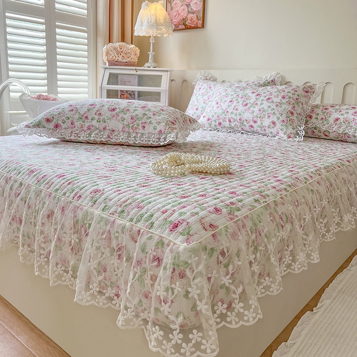 91家纺网 家纺一手货源 找家纺 麒豆豆 2025新款泡泡棉印花床笠 悠悠花海