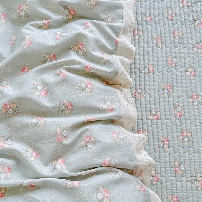 91家纺网 家纺一手货源 找家纺 岚吉家纺 2025新款全棉棉花床盖四件套 游花间