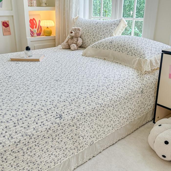 91家纺网 家纺一手货源 找家纺 岚吉家纺 2025新款全棉棉花床盖四件套 向晚